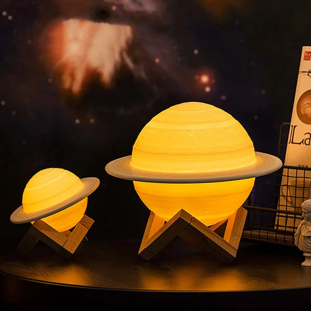 New 3D Printing Saturn Lamp Personality Smart Home Night Light Led Light Creative Moonlight Bedside Lamp Birthday Gifts Lamp 10