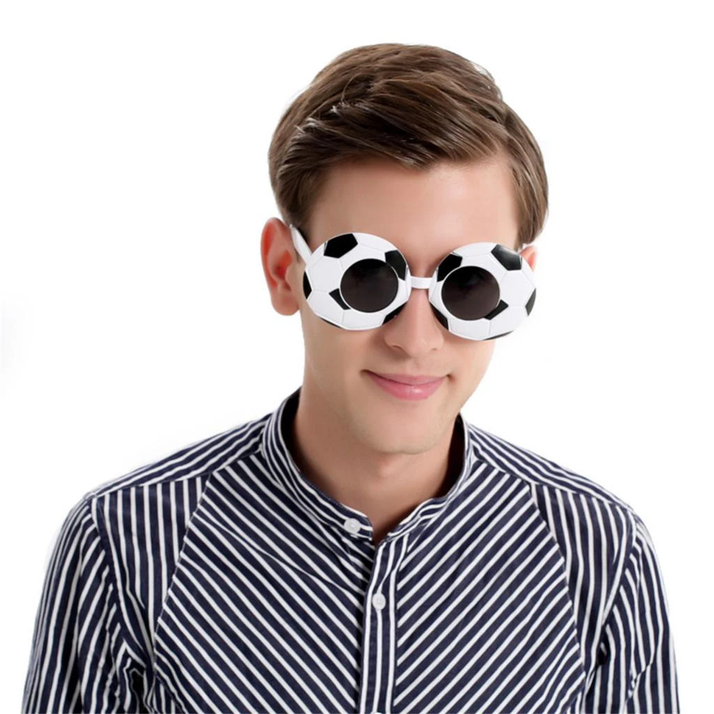 Fashion Fun Black White Football Sunglasses Eye Glasses Sports Fan Fancy Dress Birthday Party Costume Favors