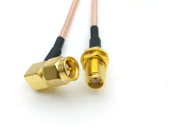 

100PCS SMA male right angle to SMA female RF Coax Pigtail Cable RG316 Connector