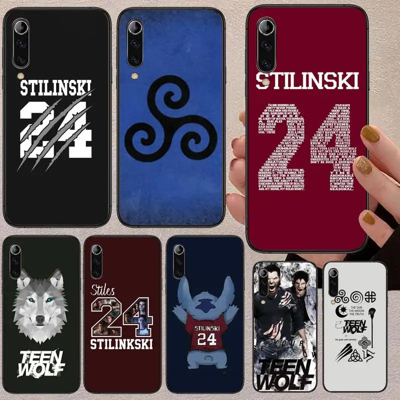 Чехол Teen Wolf 24 для телефона Xiaomi Mi 8 Lite 9 SE 10 10T Pro 11 серии черный силиконовый мягкий