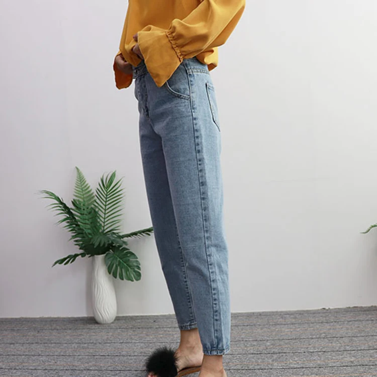 Джинсы для женщин в стиле бойфренд мама с высокой талией для мам bootcut Women mujer jean femme свободные дамские шаровары джинсовые брюки tejanos