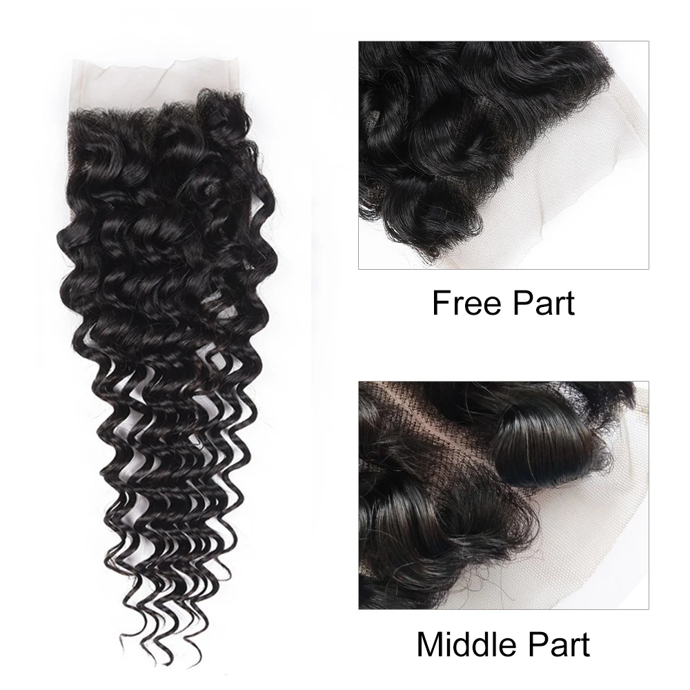 PEERLESS Virgin волосы перуанские глубокая волна 3 пряди с закрытием 4*4 Кружева и 20-28 дюймов Пряди необработанные человеческие волосы для наращивания