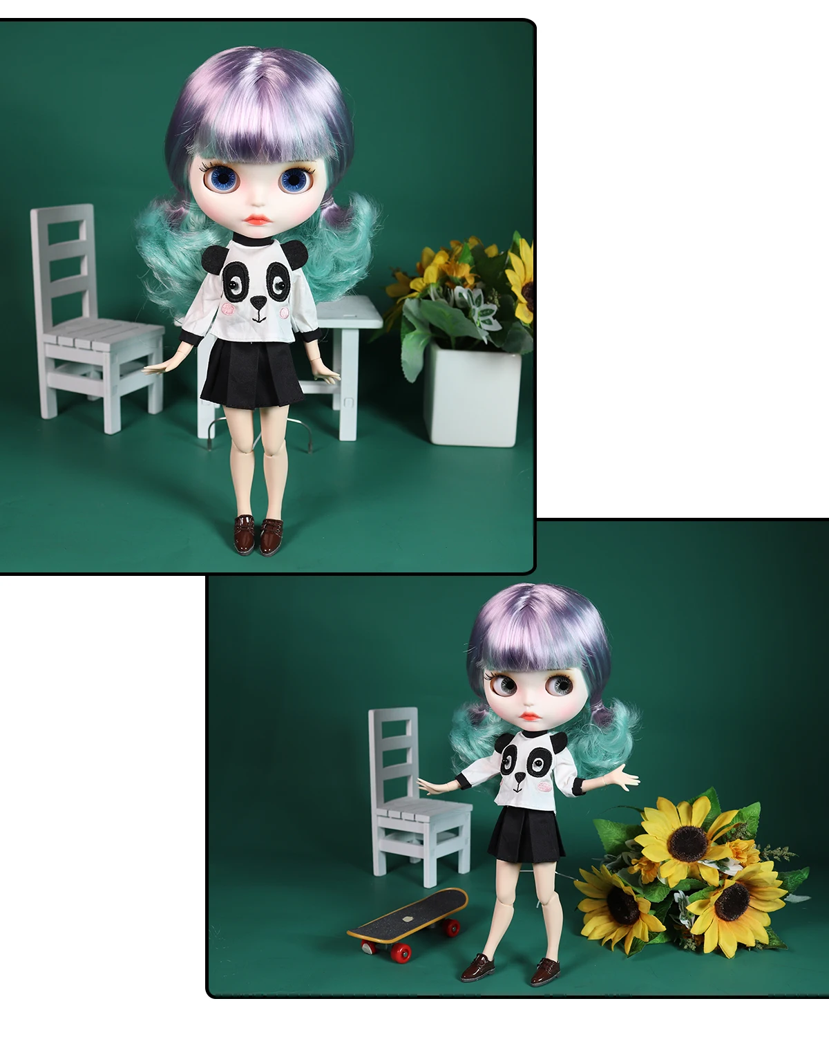 Blossom – Premium Custom Neo Blythe Doll with Multi-Color Hair, White Skin & Matte Cute Face 1