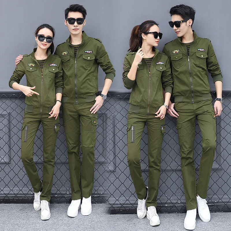 

Tracksuit Women Men Autumn Camouflage Print 3 Piece Set (Jacket + T shirt + Pants) 2pcs Set ( Jacket + Pants or T-shirt + Pants)