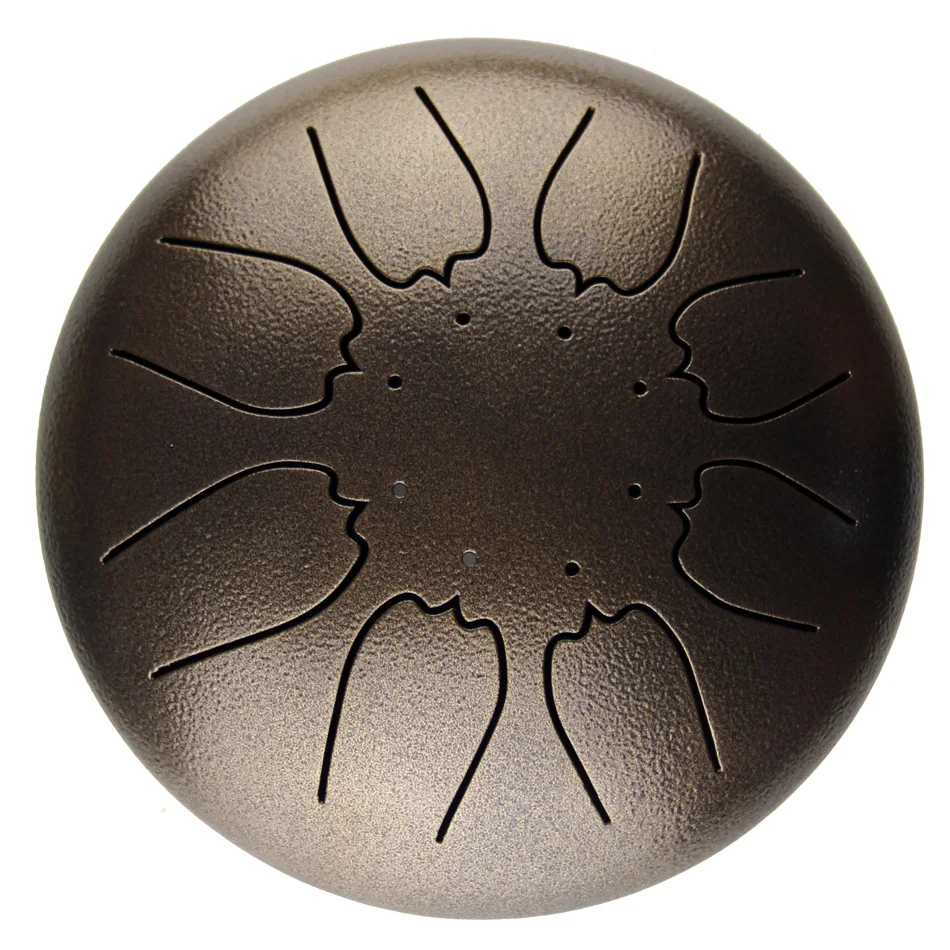Mini 8-Tone Steel Tongue Drum 6 Inch Tongue Drum C Key Hand Pan with Mallets Carry Bag