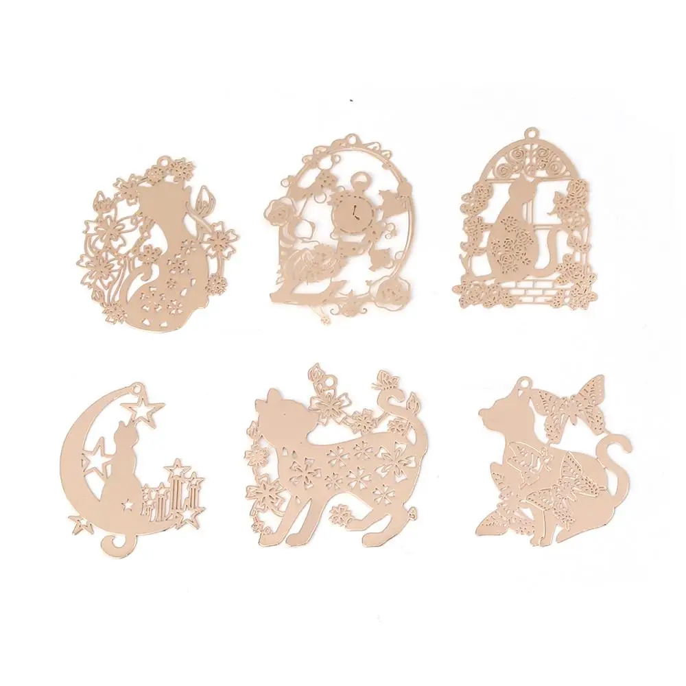 DoreenBeads Copper Enamel Painting Pendants Multicolor Leaf Filigree Stamping Jewelry DIY Findings Accessories Components 5 PCs | Украшения