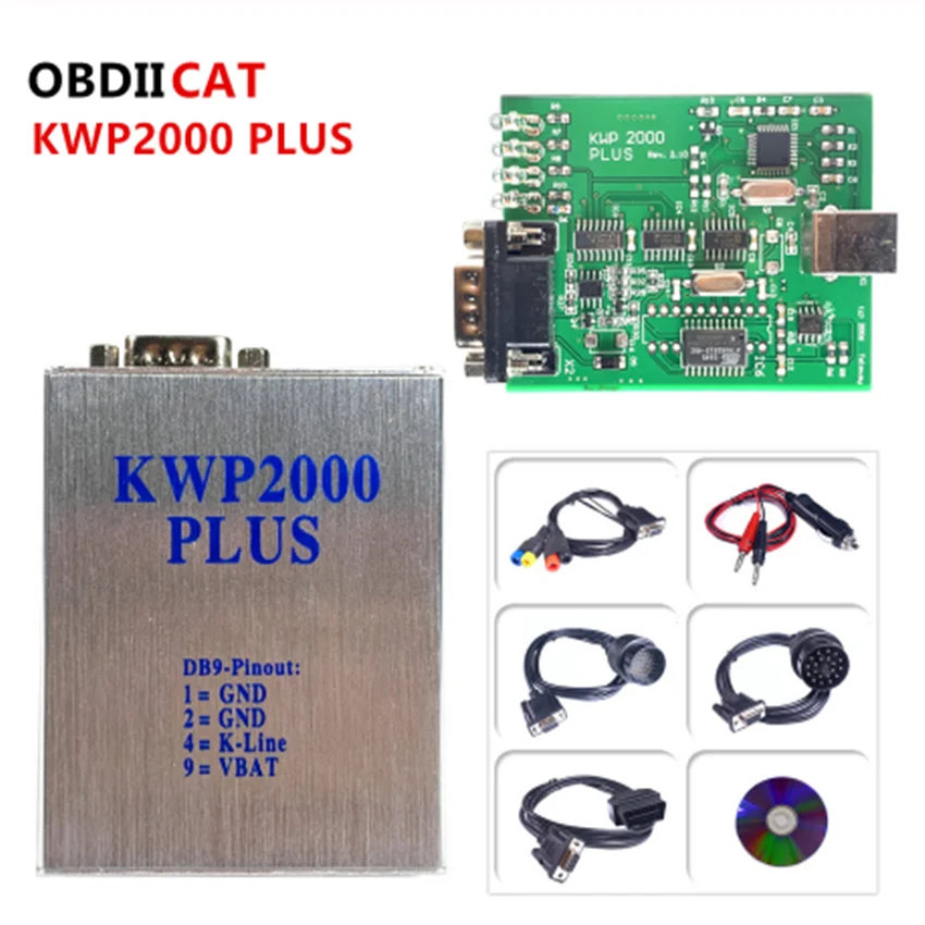 Диагностический инструмент KWP2000 + Plus ECU Flasher чип-тюнинг II OBD2 лучшее качество |