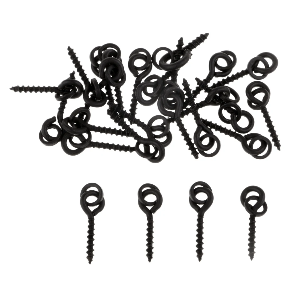 25pcs Carp Bait Boilies Screws Fishing Chod Rigs Connection Terminal Tackle