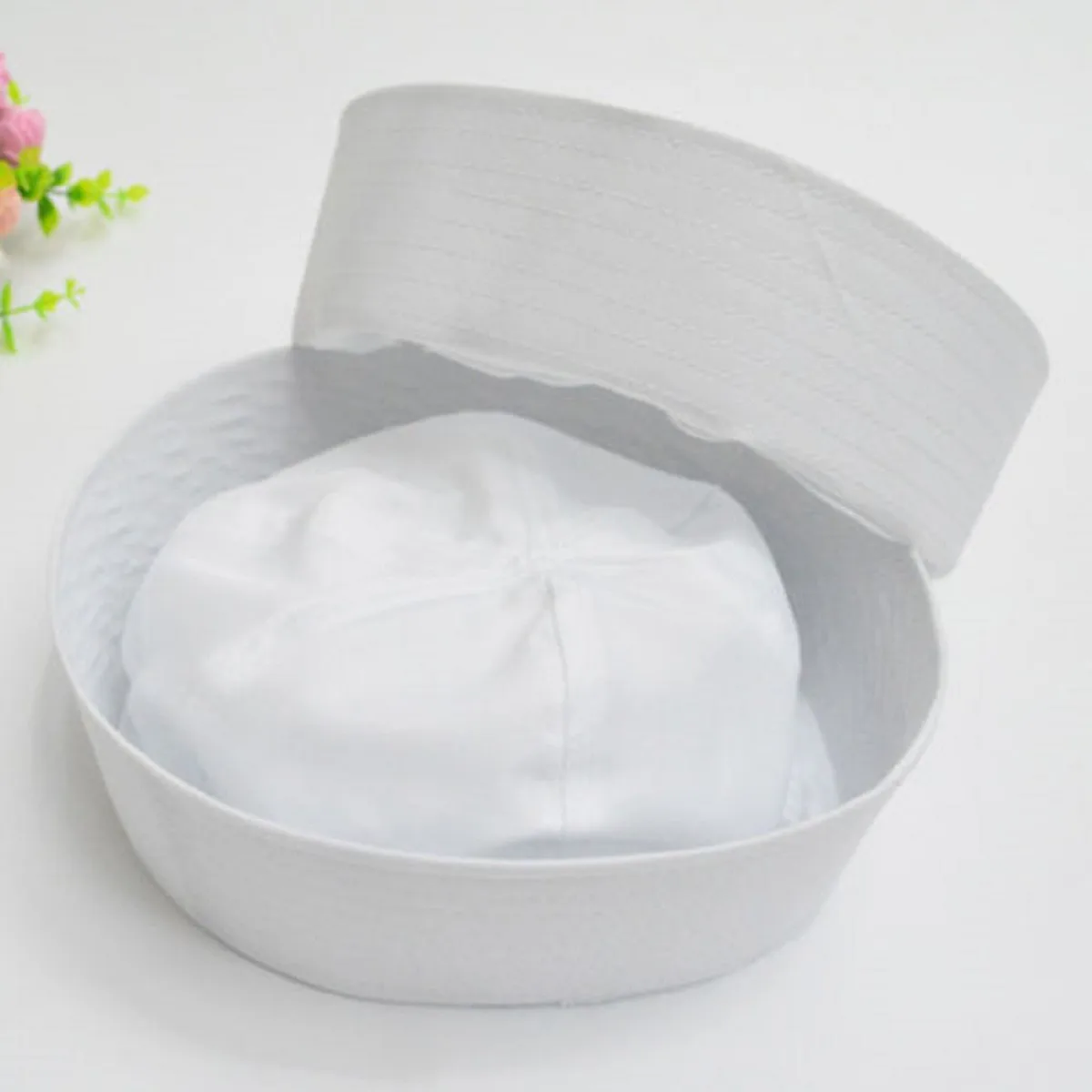 

White Sailor Navy Hat Cap with Anchor for Fancy Dress Sailor Marine Military Cap Hat for Adults and Children