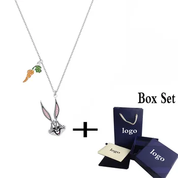 

New LOONEY TUNES Series Childhood Nostalgic Rabbit Pattern Crystal Necklace To Give Lovers Children The Best Gift