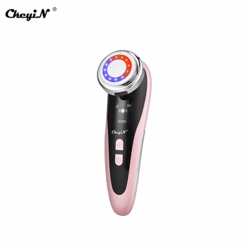 

EMS Facial Massager Red Blue Photon LED Light Beauty Machine USB Rechargeable Hot Vibration Skin Face Lifting Reduce Wrinkles 45