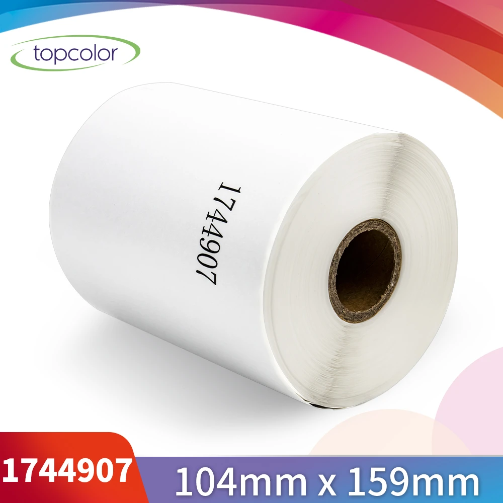 Topcolor 104mm*159mm Label Roll Compatible Dymo Label 1744907 4x6 Shipping Labels Paper for Dymo LabelWriter 4XL Label Printer