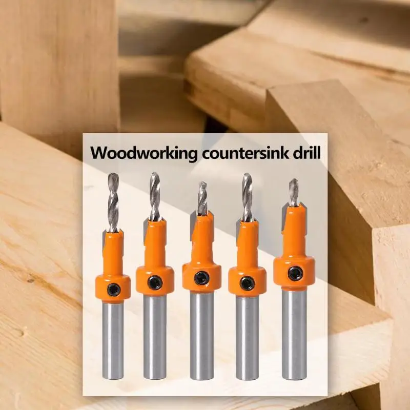 

Woodworking Countersunk Drill Carbon Steel Counterbore Deburring Drill Taper Hole Punch Cutter Power Tool Accessories