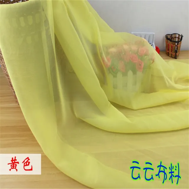 Chiffon Fabric By The Meter for Skirt Dress Clothes The Inner Lining Sewing Chiffon Fabric Green Fabric For Summer Dress metre