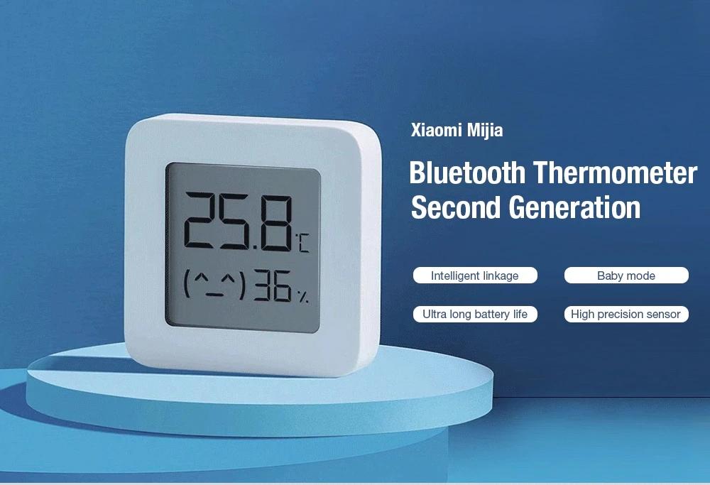 [Newest Version] XIAOMI Mijia Bluetooth Thermometer 2 Wireless Smart Electric Digital Hygrometer Thermometer Work with Mijia APP (1)