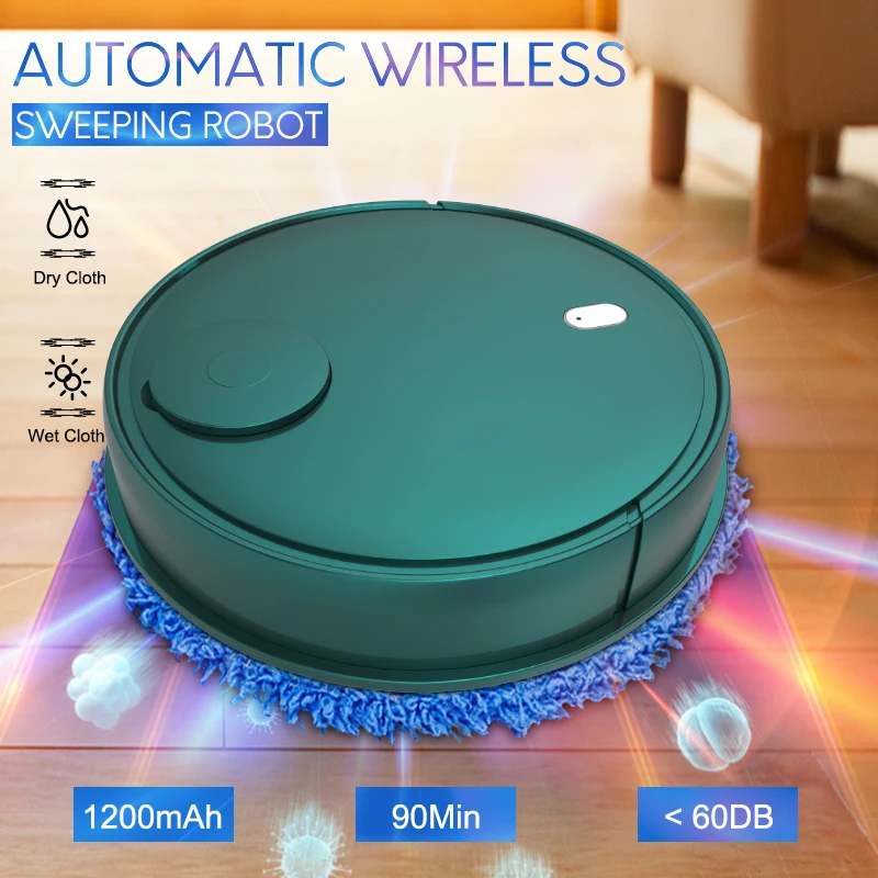 US $25.89 Automatic Robot Vacuum Cleaner MultiFunction Cleaning Machine Mop Dust Cleaner UV Sterilization Household Robot Cleaner