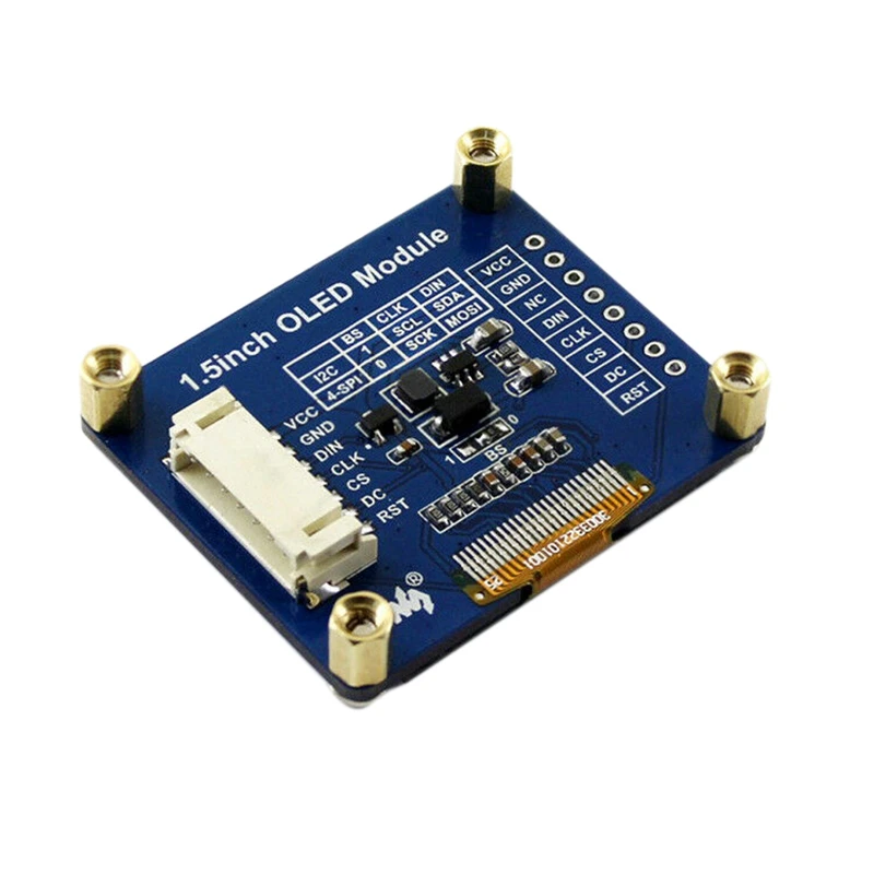 Waveshare 1,5 дюймов OLED Дисплей модуль 128X128 16 бит серый уровень SPI/I2C Интерфейс SPI/I2C Интерфейс для Raspberry PI