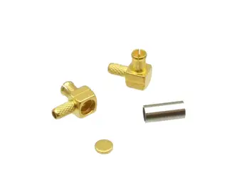 

1Pcs Connector MCX male plug crimp 75ohm RG174 RG316 LMR100 cable right angle RF Coxial adapter