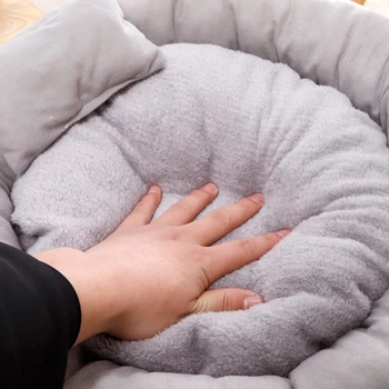 

Cat Bed Super Soft Autumn Winter Round Pet Small Plush Kennel Calming Sleeping Donut Bed Velvet Mats Sofa For Dogs Cats Basket