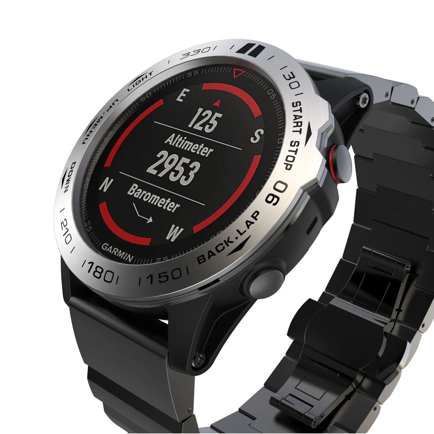 Металлический Чехол-рамка для Garmin Fenix 5/5X/3, Смарт-часы с циферблатом и кольцом, Стильный чехол, клейкая крышка, защита от царапин, кольцо