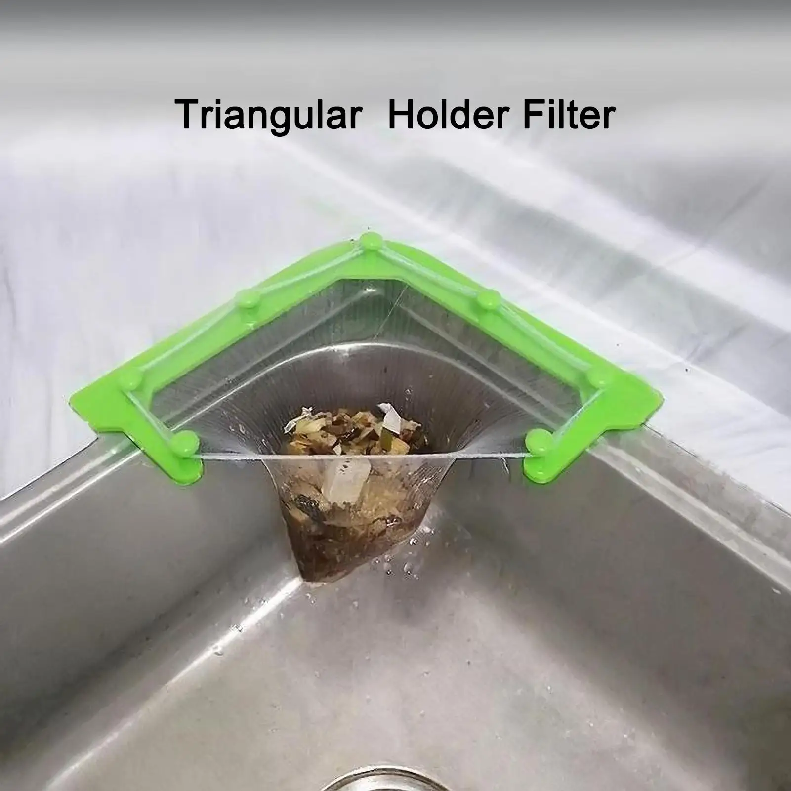 

HOT SALESï¼ï¼ï¼New Arrival Triangular Corner Sink Drain Strainer Shelf Basket Holder Filter Kitchen Supply