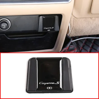 

Car Accessories For Porsche Cayenne MACAN 2018 2019 2020 ABS Black Rear Charging Port USB Protection Cover Car styling
