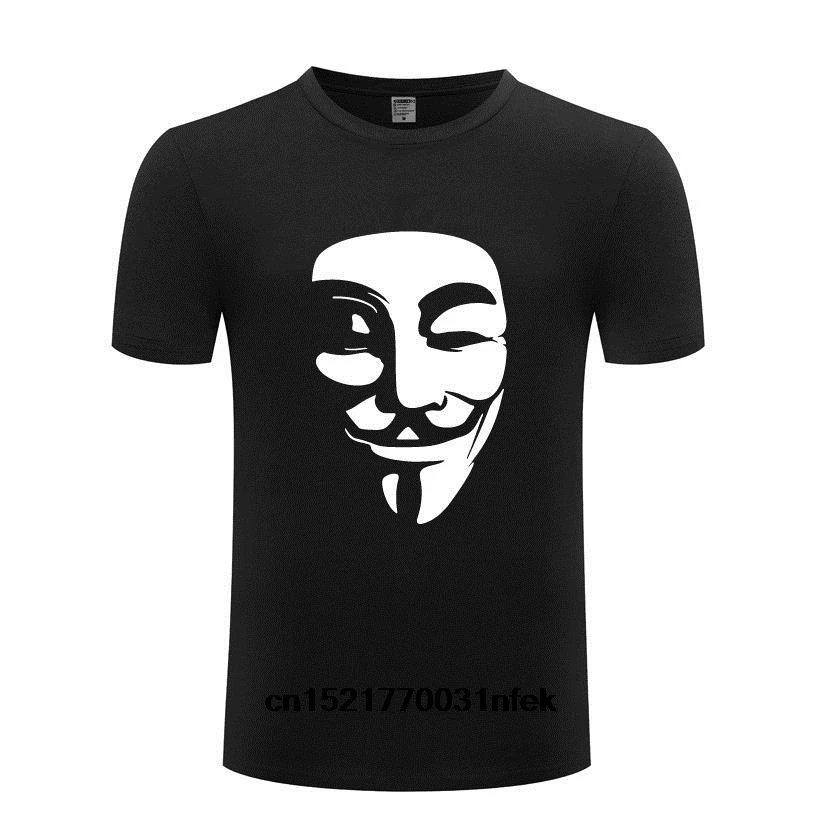 Pria T Shirt Fashion V untuk Vendetta V 
