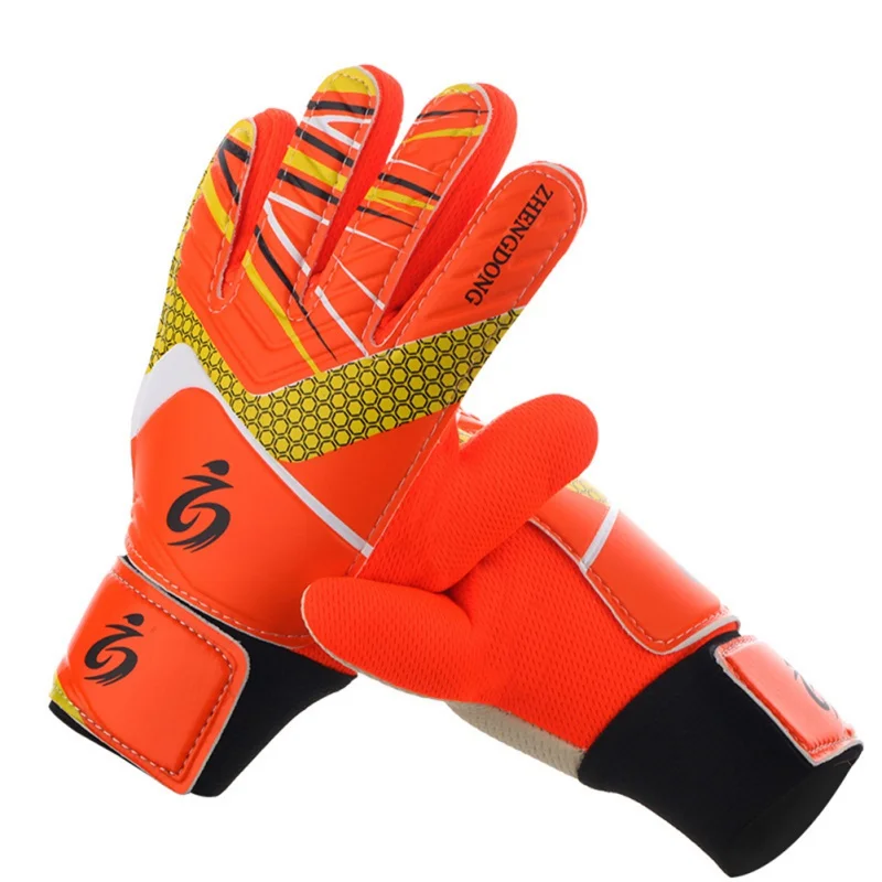 Молодежные детские футбольные Вратарские тренировочные перчатки, противоскользящие дышащие вратарские перчатки с защитой ног - Цвет: O2