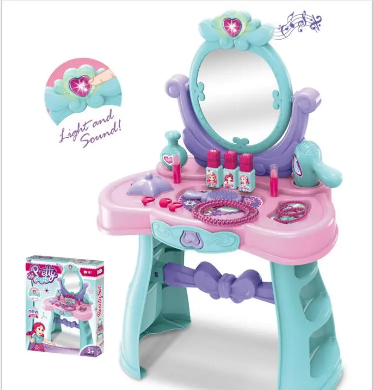 Рождественский подарок ролевые игры туалетный столик детские игрушки для девочек детские игрушки принцессы ABS пластиковый макияж комод