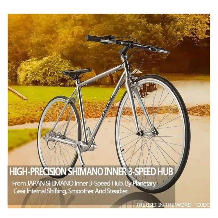 Top TDDDC 210.53 RT-240 High Quality Highway Bicycle 700C, Chain-free Axle Bicycle, Three-speed Back Bicycle 6