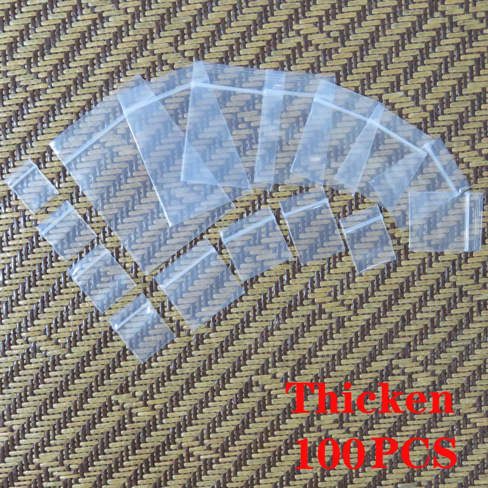 Ziplock-Bag Sealed-Food-Storage-Bag Jewelry Mini Storage Zipper Transparent Small Thickenin