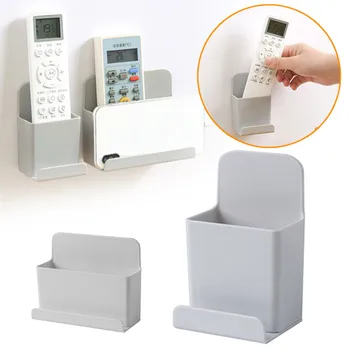 

Remote Control Wall Mounted Organizer Storage Box Mobile Phone Plug Holder Stand Container Air Conditioner Storage Case P3