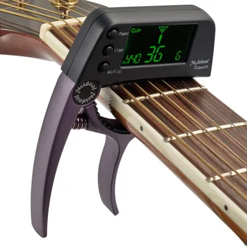 

Guitar Capo Quick Change Key Guitar Capo Tuner for Electric Guitar Parts Bass Ukulele Chromatic Alloy