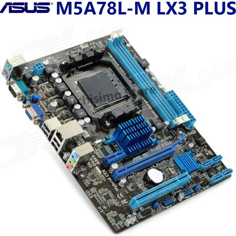 ASUS M5A78L-M LX3 Plus Motherboard M5A78L M LX3 Plus Socket AM3+ Systemboard DDR3 AMD 760G 16GB Desktop Micro ATX Mainboard Used