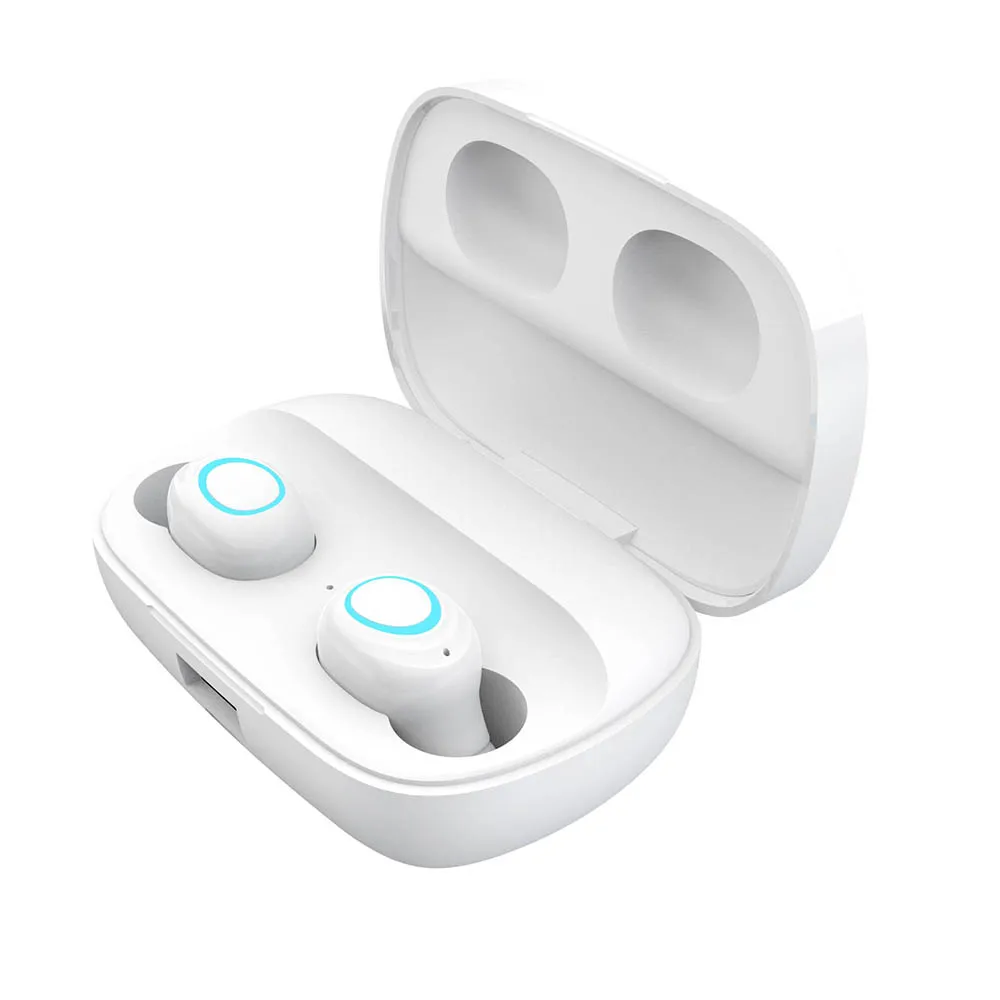Белый Беспроводные наушники IPX5 водонепроницаемые TWS Bluetooth Наушники Hi-Fi стерео наушники Bluetooth V5.0 беспроводная гарнитура - Цвет: Белый