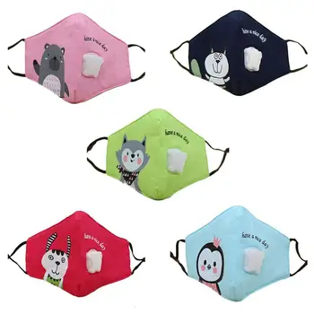 

Children Cotton Anti Dust Mouth Mask Activated Carbon Filter Windproof With Breathing Valve Face Mouth Masks for Child