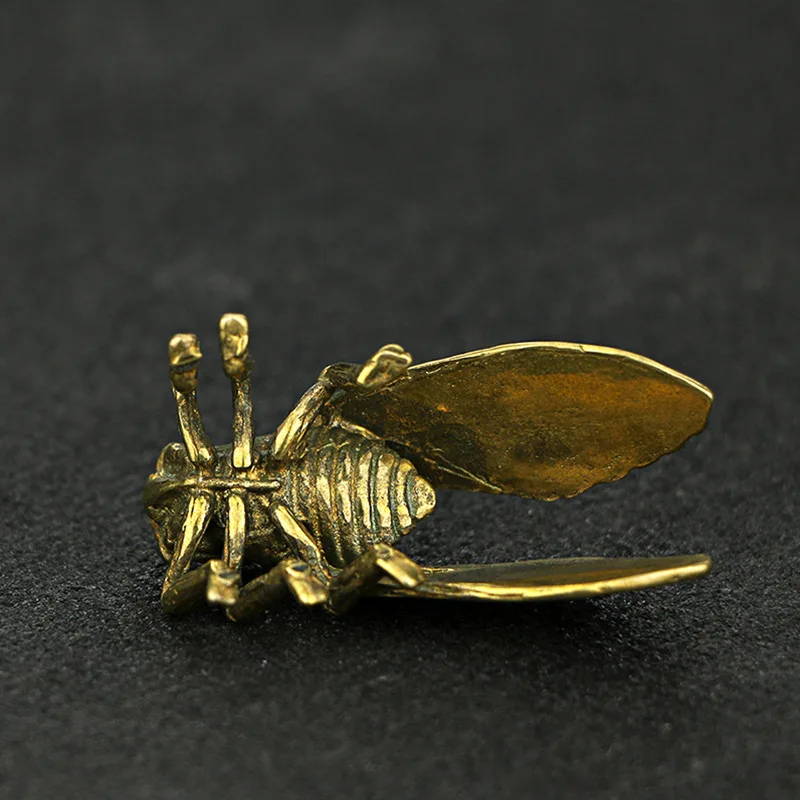 Ручная работа Cicada статуя из чистой латуни коллекция изысканные украшения Декор