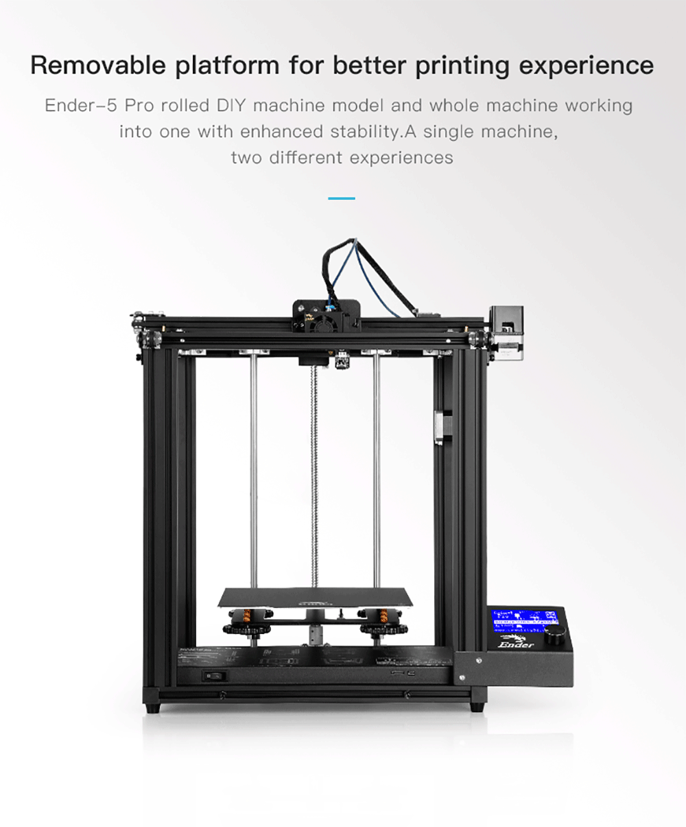 Creality 3D ender 5 Pro DIY комплект 3d принтер с обновлением Бесшумная материнская плата PTFE трубки металлический экструдер 220*220*300 мм impresora 3d