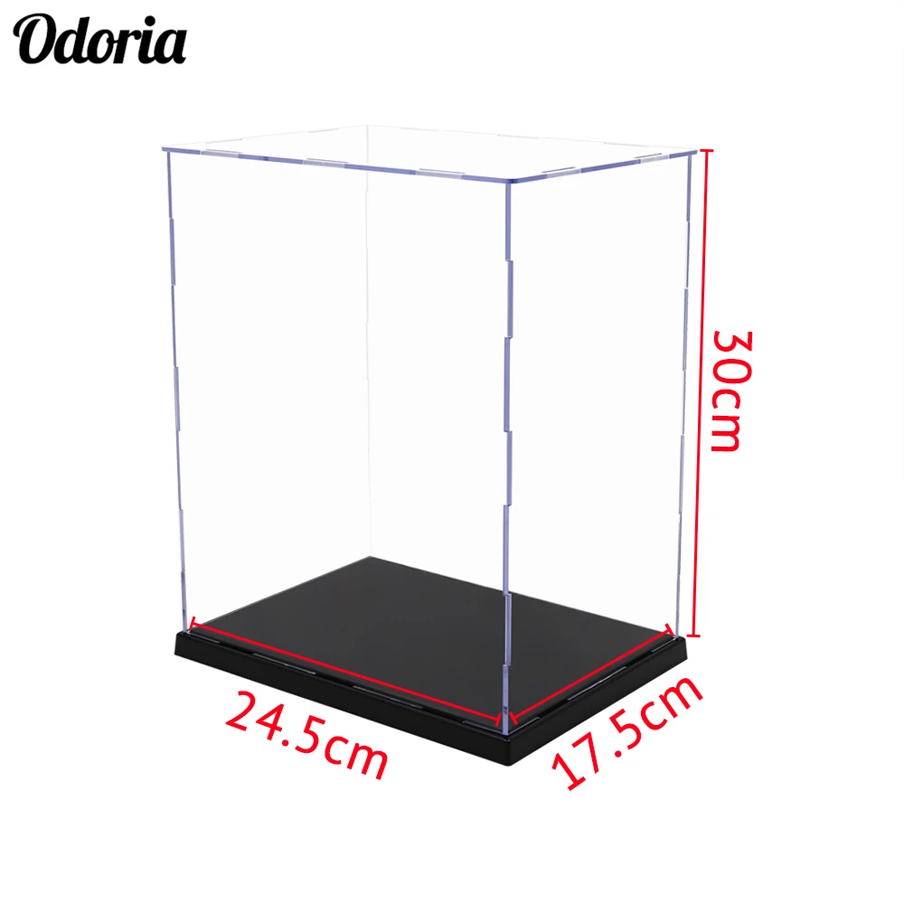 Odoria 11 8 &quot/30 см H акриловый чехол для дисплея пластиковая черная основа