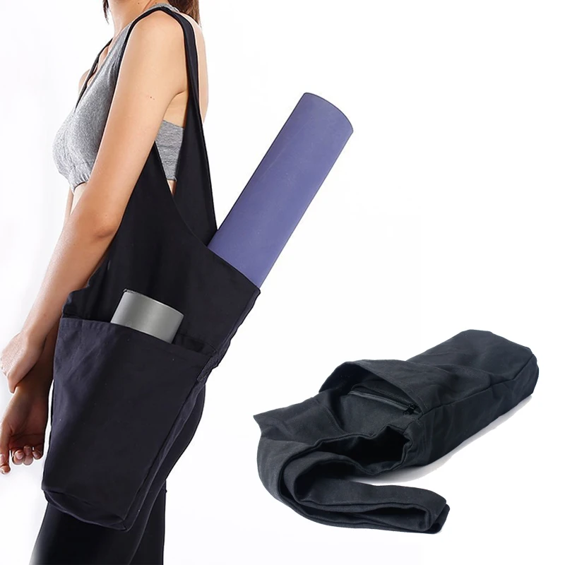 Large Yoga Mat Bag Tote Sling Carriers with Side Pocket
