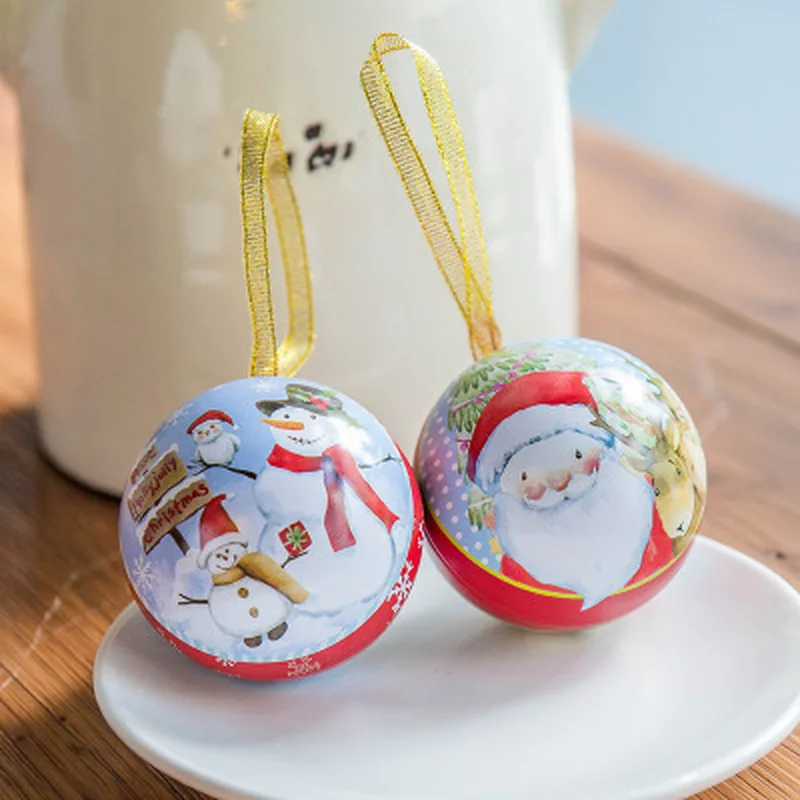 

1PC Christmas Decorations Christmas Gift Box Pendant Santa Claus Ball Candy Box Gift Decoration Christmas Pendant