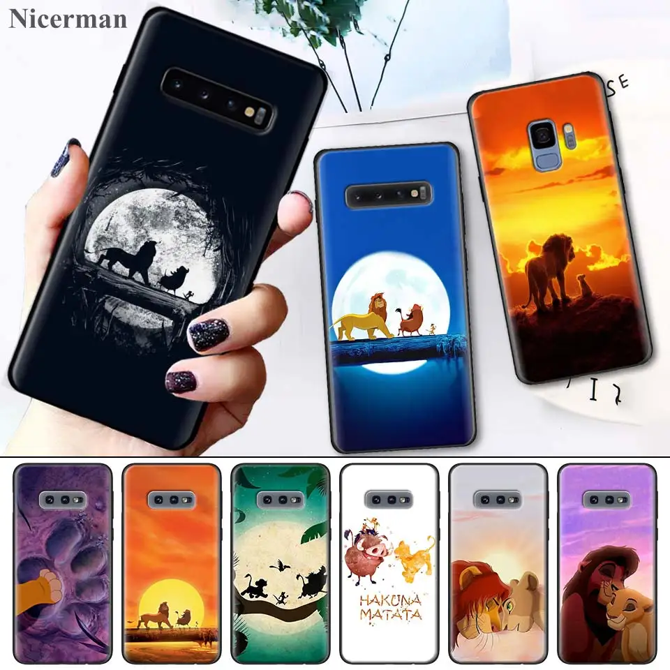 

Case Cover Coque for Samsung Galaxy S8 S9 S10 S10e 5G Note 8 9 10 5G Plus S7 S7 Edge S8+ S9+ S10+ Lion King Is Grumpy Back Shell