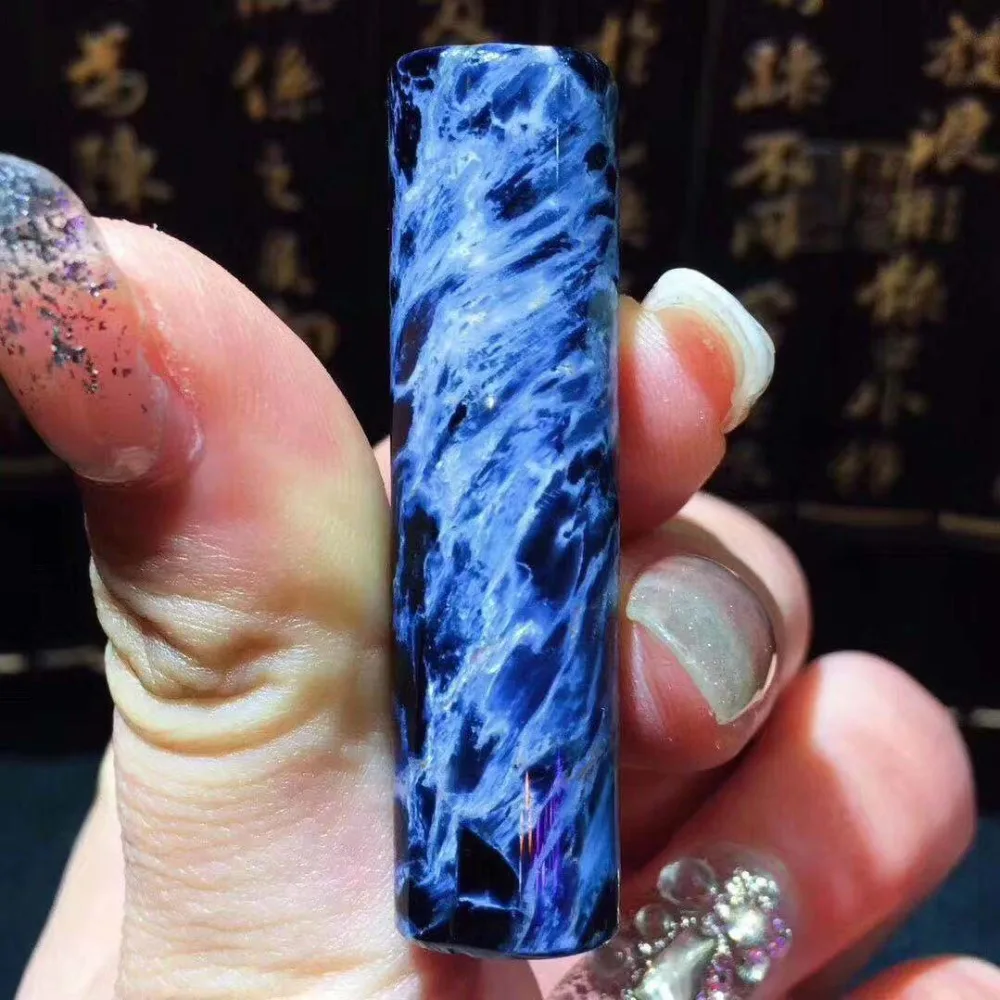 Натуральный синий кулон Pietersite для женщин и мужчин, подарок 48x12,5 мм, бусины, баррель, модные ювелирные изделия, кулон, сертификат AAAAA