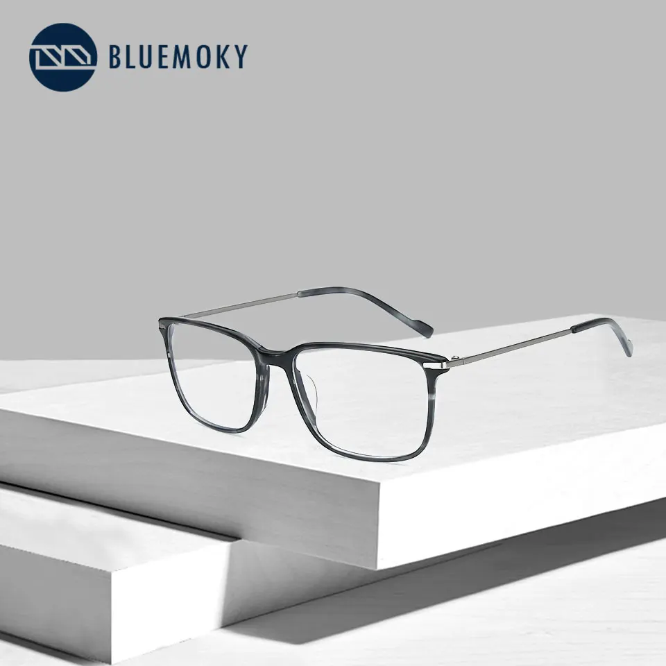 BLUEMOKY квадратные очки оправа для мужчин оптические близорукости модные