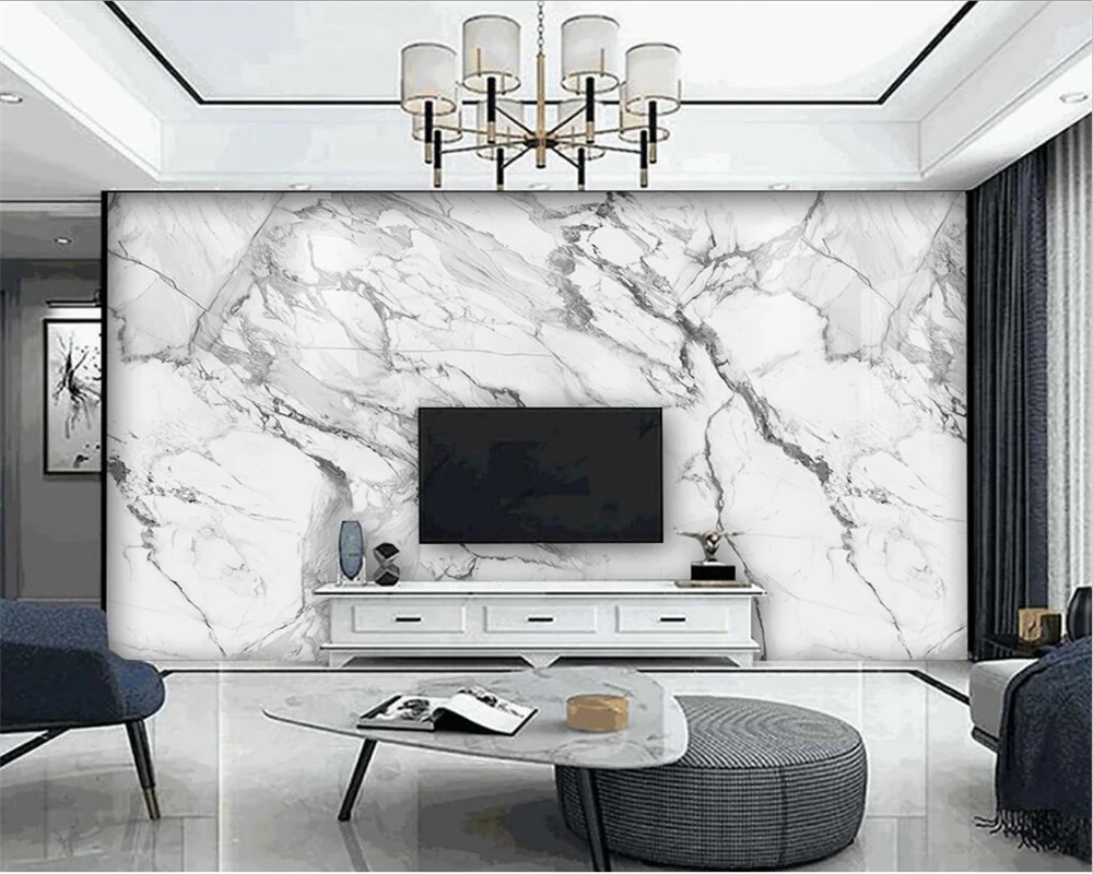

beibehang Custom modern new simple and light luxury jazz white marble background wallpaper papel de pared papier peint