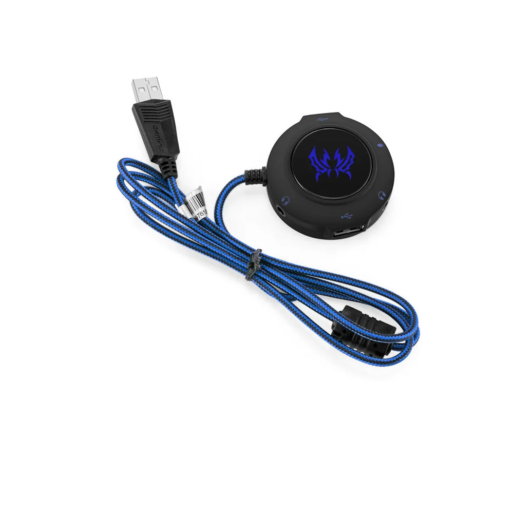 Адаптер с подсветкой PC USB звуковая карта мульти интерфейс аудио кабель внешний ноутбук шумоподавление стерео