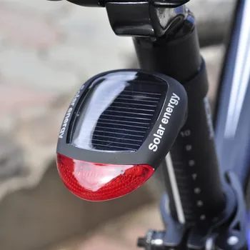 

2000mah Solar Power Bycycle Tail Light Rechargeable Flash Flash Steady Off