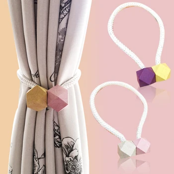 

AiFish Wheat Straw Curtain Magnet Buckle Tie European Candy Colorful Tie Rope Curtain Buckle Clips one pair of sets MY428-30
