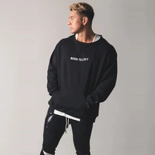 2020 colarinho quebrado hoodies dos homens soltos ginásio esporte correndo treinamento de fitness moletom ao ar livre esportiva masculino hip hop hoodies