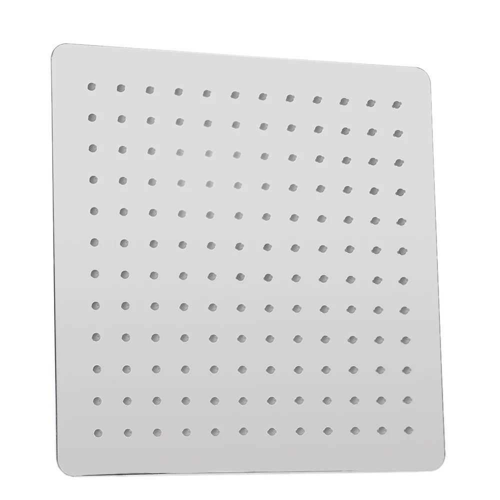 

Hot Bathroom Shower 12" 2mm Ultra Thin Shower Head Chrome Finish Square Rainfall Shower Spray Sprinkler Head chuveiros para banh